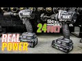 24V FLEX FXM202 Hammer Drill Driver Impact Driver Combo Review [with TURBO]