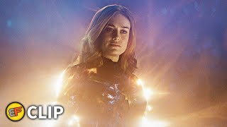 Carol Danvers Saves Tony Stark & Nebula Scene | Avengers Endgame (2019) IMAX Mov