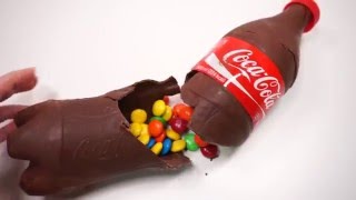 Cómo hacer chocolate Botella Coca Cola con los colores M \u0026 M de chocolate