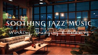 Soothing Jazz Instrumental Music ☕ in Winter Coffee Shop Ambience for Working, Studying & Relaxing