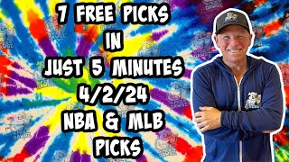 NBA, MLB Best Bets for Today Picks & Predictions Tuesday 4/2/24 | 7 Picks in 5 Minutes