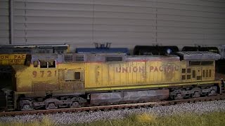 Extreme Custom Weathered locomotive - Athearn GE Dash 9-44CW