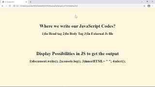 02 Display Possibilities in JavaScript