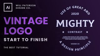How To Design A Professional Typographic Vintage Logo ✍🏻