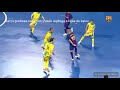 gol de barça. mauricio abandona la defensa del balón.