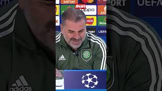 Celtic boss Ange Postecoglou jokes with translator who starts speaking in English by mistake #Shorts