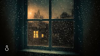 Gentle Rain Pattering On Window | 12 Hours | Black Screen | Sleep In Series