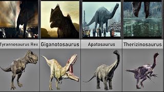 JURASSIC WORLD DOMINION ALL DINOSAURS COMPARISON