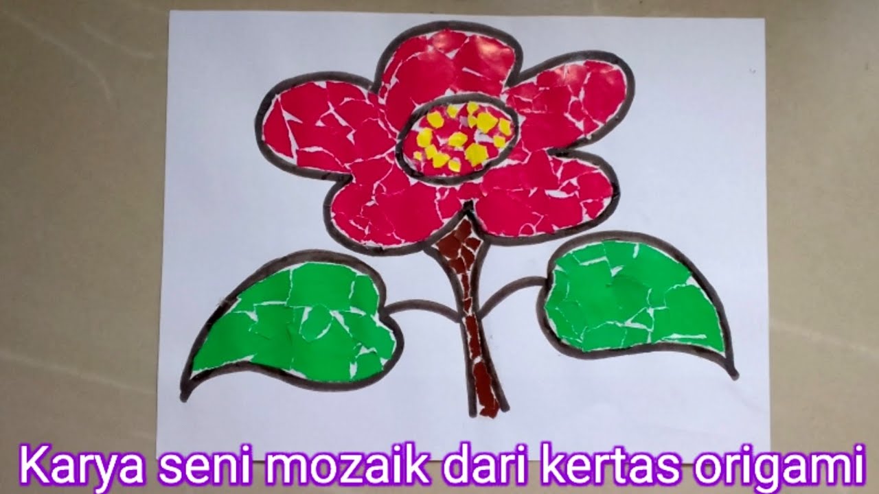 Origami Paper Flower Mosaic Easy Origami Tutorial
