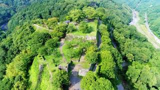 青葉映える初夏 難攻不落の岡城 天空の城 岡城跡（岡城址）ドローン映像 4K Drone video in Oka castle