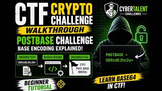 CTF Cryptography Walkthrough | Solving PostBase Challenge | CyberTalent Beginner Tutorial