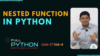 Python U17 vid4 - Nested function in python | Inner function in python | Function in function python