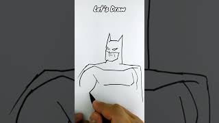 VERY EASY , How to turn number 1 into BATMAN cartoon #shorts #art #drawing #draw #short