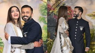 Sonam Kapoor And Anand Ahuja Cute R0MANCE At Wedding Reception
