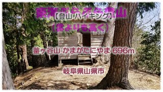 【ハイキング 登山】釜ヶ谷山  かまがたにやま 696ｍ 岐阜県山県市 東海ぶらぶらドライブ登山