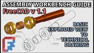 FreeCAD v1.1 Assembly: How To Create Exploded View & Import Into Techdraw Beginner Friendly Tutorial
