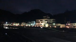 湯原温泉で車中泊