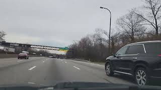 4K Video Drive from Melville NY to Bayside NY @ Long Island Expressway Interstate 495 March 30, 2022