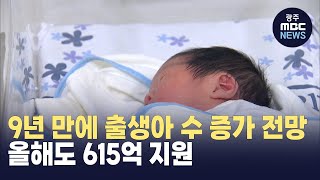 9년 만에 출생아 수 증가 전망..올해도 615억 지원