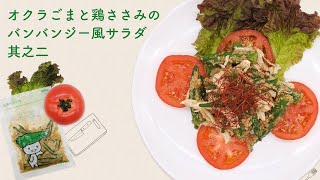 【管理栄養士監修アレンジレシピ】オクラごまと鶏ささみのバンバンジー風サラダ　其之二