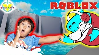 RYAN ESCAPED THE FLOOD IN ROBLOX! Let's Play Flood Escape with Big Gil