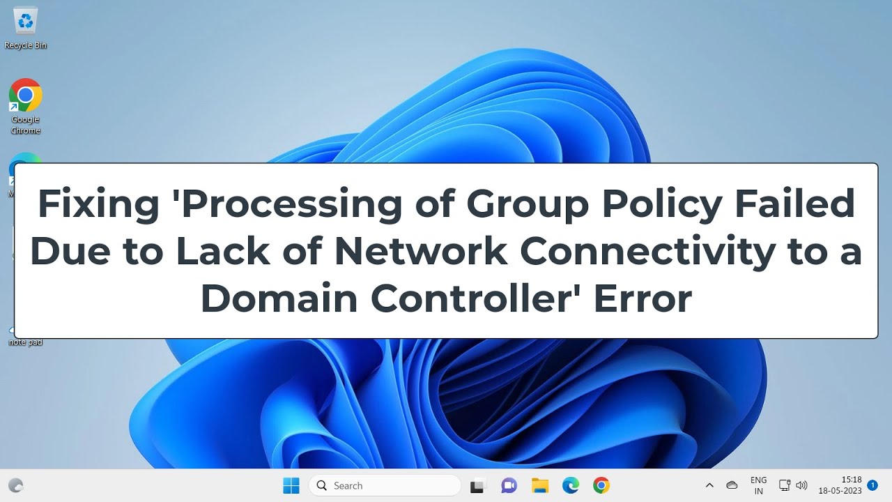 Fix 'Processing Of Group Policy Failed Due To Lack Of Network ...