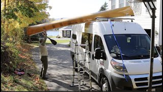 Putting a Wenonah Prism Canoe on top of my High Top Dodge RAM Promaster Van by Myself