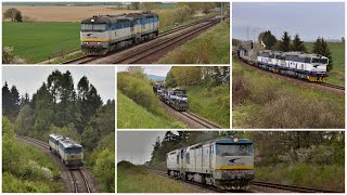 Netlmená modrá dvojička radu 752, Plachetnice radu 756 a Mulice radu 746 #train #vlaky #railway