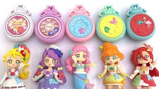 トロピカル～ジュ！プリキュアガシャポン★コスメケースになるアミュレットチャーム全５種類開封♪