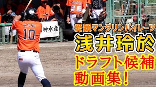 浅井玲於！ドラフト候補動画集！愛媛マンダリンパイレーツ！