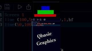 Qbasic Graphics: Create colourful shapes using LINE Command