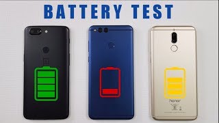 One Plus 5T vs Honor 7X vs Honor 9i BATTERY TEST