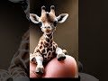 So cute baby giraffe #shorts #trending #anime #ai