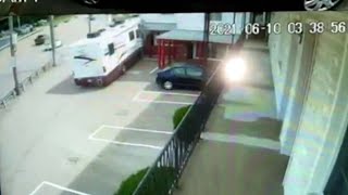 Surveillance video shows RV crashing into Westwood hotel