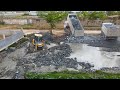 Update Techniques Operator Bulldozer, Wheel Loader Push Stone with Dump Truck Transport Stone