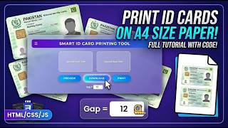 Build a Smart ID Card Printing Tool with Web Code (HTML/CSS/JS)
