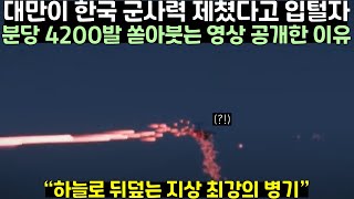 대만이 한국 군사력 제쳤다고 입털자 적을 향해 분당 4200발 쏟아붓는 영상 공개한 이유