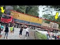 Super Long Truck's Struggle to Pass the World's Extreme Roads