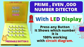 Even Odd Prime Number Detector | Maths DIY project| with LED display