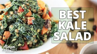 Best Vegan Kale Salad EVER | Hearty Plant-Based Filling Salad (sugar-free, oil-free, gluten-free)