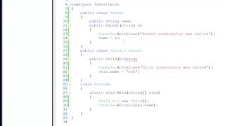 Tutorial 6 - Inheritance in C# Code Example