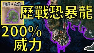 【MHW】【用身體來測試傷害】歷戰恐暴龍說：你己經死了！｜魔物獵人世界 MHW｜MONSTER HUNTER WORLD 攻略心得 PS4 /PC/XBOX