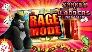 SNAKES AND LADDERS MEGADICE 🔥 RAGE MODE! 🔥 MEGA BIG WIN!