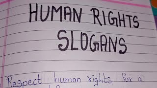 Slogans for Human Rights in english // Quotes on Human Rights // Human Rights Slogans