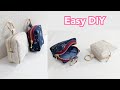 【簡単！】裏布スッキリ仕立！【Easy DIY】 Mini Pouch Super Easy Tutorial.