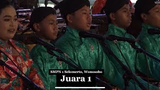 JUARA 1-FESTIVAL SENI PELAJAR JAWA TENGAH-JENJANG SMP-SMPN 1 SELOMERTO KAB. Wonosobo (T. PILIHAN)