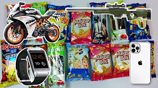 Latest Big Collection Of Snacks with free gifts & money inside unboxing & review free gifts and toys