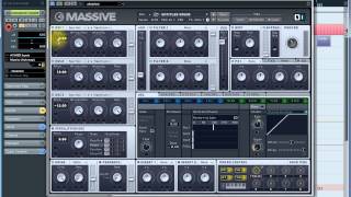 NI Massive Tutorial OSC Tab- Glide Pitchbend Vibrato Internal Envelope osillator phases How to