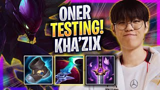 ONER TESTING KHA'ZIX IN KOREA SOLOQ! - T1 Oner Plays Kha'zix JUNGLE vs Lee Sin! | Season 2024