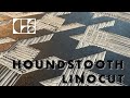 Making a Houndstooth Woven Linocut Print